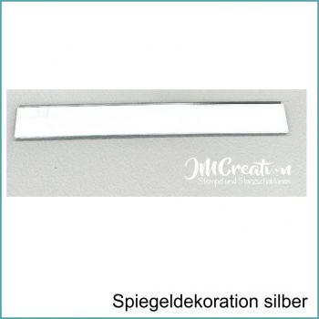 Streifen blanko - Spiegeldeko silber